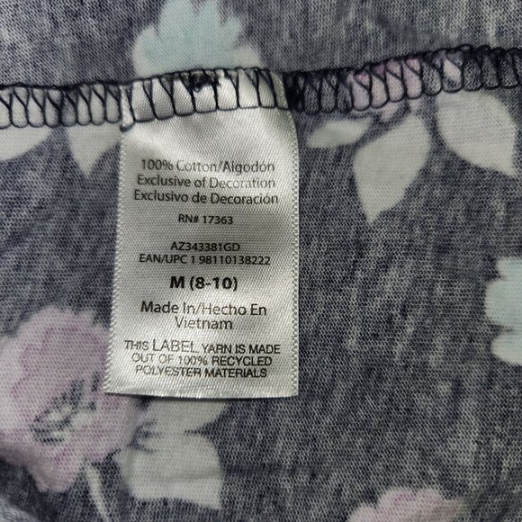 Aria Collection Womens Floral Nightgown With Lace Trim Sleeveless Button 2551 - Picture 5 of 8